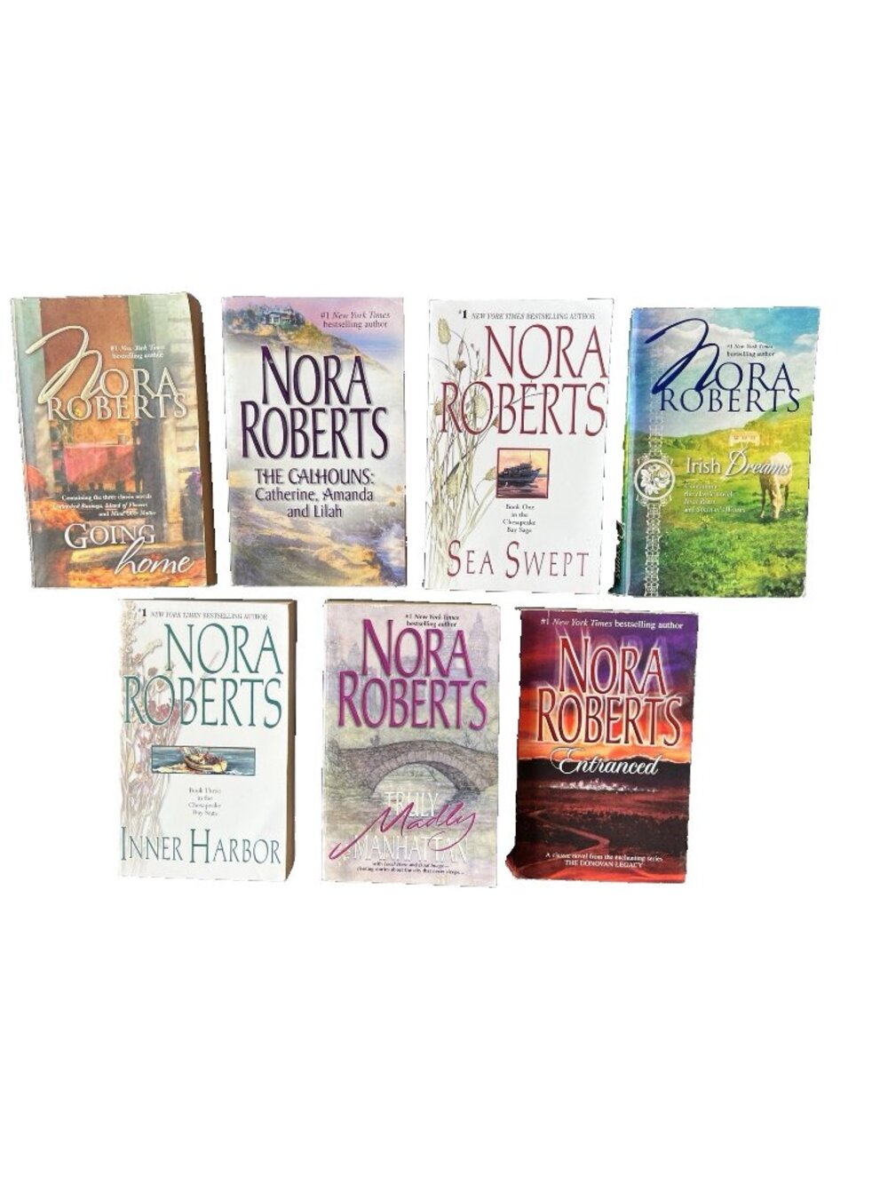 Lot Of 7 Nora Roberts Paperback Books - Various Titles Listed in Description